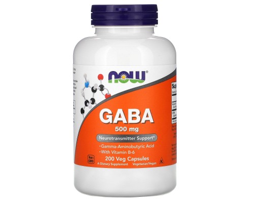 ГАМК гамма-аміномасляна кислота Now Foods (GABA) 500 мг 200 капсул ГАМК гамма-аміномасляна кислота Now Foods (GABA) 500 мг 200 капсул