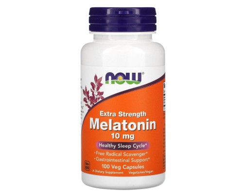Мелатонін Now Foods (Melatonin Extra Strength) 10 мг 100 вегетаріанських капсул Мелатонін Now Foods (Melatonin Extra Strength) 10 мг 100 вегетаріанських капсул