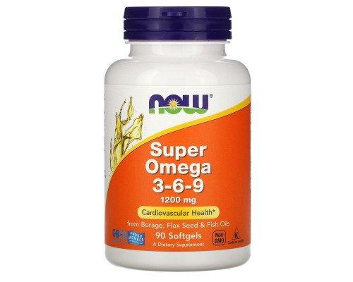 Супер Омега 3-6-9 Now Foods (Super Omega 3-6-9) 1200 мг 90 капсул Супер Омега 3-6-9 Now Foods (Super Omega 3-6-9) 1200 мг 90 капсул