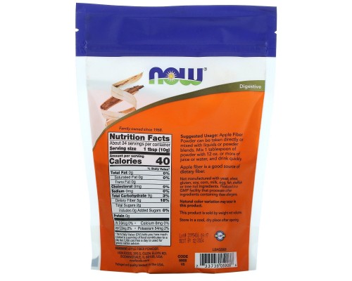 Яблучна клітковина Now Foods (Pure Apple Fiber) 340 г Яблучна клітковина Now Foods (Pure Apple Fiber) 340 г