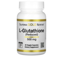 California Gold Nutrition, L-глутатион (восстановленная форма), 500 мг, 30 вегетарианских капсул