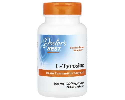 L-Тирозин Doctor's Best 500 мг, 120 растительных капсул L-Тирозин Doctor's Best 500 мг, 120 растительных капсул