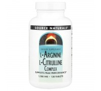 Коплекс L-Аргініну та L-Цитруліну Source Naturals 1000 мг, 120 таблеток