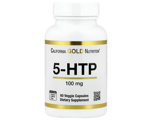 5-HTP (5-гидрокситриптофан) California Gold Nutrition 100 мг, 60 вегетарианских капсул