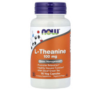 Теанин NOW Foods (L-Theanine Stress Management) 100 мг 90 вегетарианских капсул