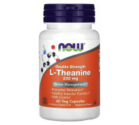 Теанин NOW Foods (L-Theanine Stress Management) 200 мг 60 вегетарианских капсул