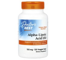 Альфа-ліпоева кислота Doctor's Best 150 мг, 120 веганських капсул