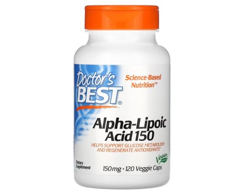 Альфа-ліпоева кислота Doctor's Best (Alpha Lipoic Acid 150) 150 мг, 120 капсул Альфа-ліпоева кислота Doctor's Best (Alpha Lipoic Acid 150) 150 мг, 120 капсул