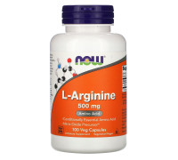 Аргинин Now Foods (L-Arginine) 500 мг 100 капсул