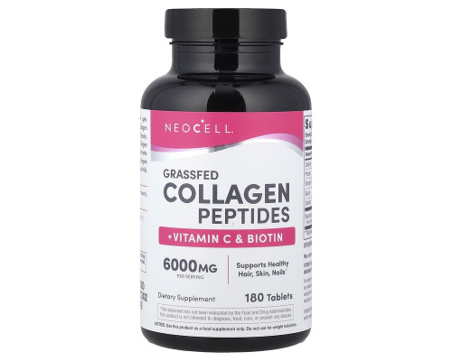 Колаген I і II типу з Вітаміном С і Біотином NeoCell (Super Collagen), 180 таблеток