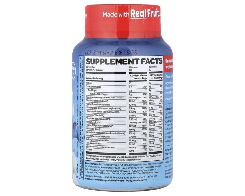 Мультивітаміни для дітей від 3х років The Smurfs 60 жувальних мармеладок зі смаком ягід