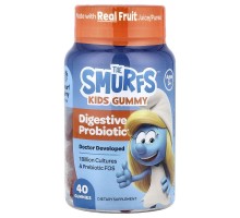 Пробіотики для покращення травлення у дітей з 3х років The Smurfs 40 жувальних мармеладок зі смаком ягід