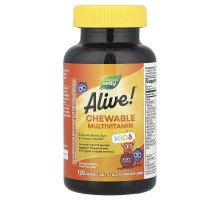 Мультивітаміни для дітей Alive! Nature's Way 120 жувальних цукерок зі смаком апельсина і ягід
