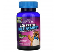 Мультивітаміни Zoo Friends для дітей з 2х років 21st Century 60 жувальних таблеток зі смаком натуральних фруктів