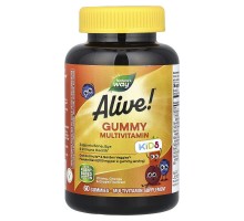 Мультивітаміни для дітей Alive! Nature's Way 60 жувальних цукерок зі смаком вишні, апельсина та винограду