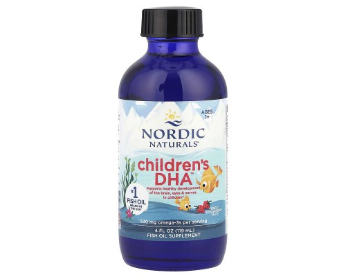 ДГК для дітей від 1 до 6 років Nordic Naturals 530 мг, 119 мл зі смаком полуниці ДГК для дітей від 1 до 6 років Nordic Naturals 530 мг, 119 мл зі смаком полуниці