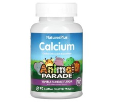 Кальцій для дітей "Animal Parade" Nature's Plus 90 таблеток зі смаком ванільного морозива