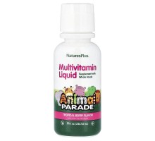 Мультивітамінний комплекс для дітей NaturesPlus, Animal Parade 236,56 мл зі смаком тропічних ягід