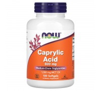 Каприлова кислота Now Foods (Caprylic Acid) 100 м'яких капсул