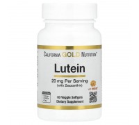 Лютеїн із зеаксантином California Gold Nutrition (Lutein/Zeaxanthin) 20 мг 60 рослинних м'яких таблеток