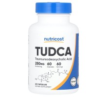 Тауроурзодезоксихолева кислота (TUDCA) Nutricost 250 мг, 60 капсул