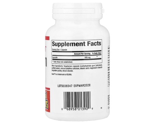 Кверцетин (Quercetin) Natural Factors 500 мг, 60 вегетаріанських капсул