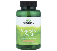 Каприлова кислота Swanson (Caprylic Acid) 600 мг, 60 м'яких капсул