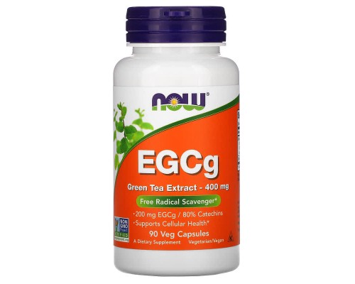 Екстракт зеленого чаю, ЕГКГ NOW Foods 400 мг, 90 вегетаріанських капсул Екстракт зеленого чаю, ЕГКГ NOW Foods 400 мг, 90 вегетаріанських капсул