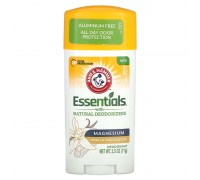 Дезодорант із натуральними дезодорувальними речовинами, магній Essentials Arm & Hammer 71 г з ванілю та сандаловим деревом