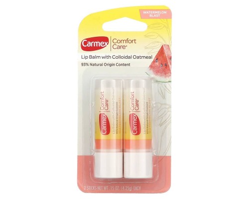 Бальзам для губ з колоїдною вівсянкою Carmex (Lip Balm) 4.25 г з ароматом кавуна (ціна за 1 шт) Бальзам для губ з колоїдною вівсянкою Carmex (Lip Balm) 4.25 г з ароматом кавуна (ціна за 1 шт)