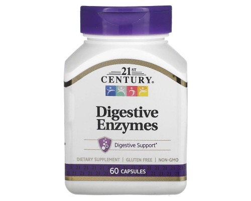 Травні ферменти 21st Century (Digestive Enzymes) 60 капсул Травні ферменти 21st Century (Digestive Enzymes) 60 капсул