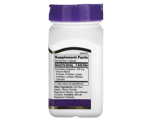 Травні ферменти 21st Century (Digestive Enzymes) 60 капсул Травні ферменти 21st Century (Digestive Enzymes) 60 капсул