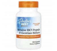 Бетаин гидрохлорид пепсин и генциани Doctor's Best 120 капсул