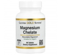 Магній хелат з кальцієм California Gold Nutrition, 90 таблеток