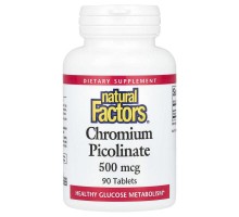 Піколінат хрому Natural Factors 500 мкг, 90 таблеток