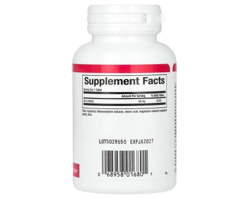 Цитрат цинку Natural Factors (Zinc Citrate) 50 мг, 90 таблеток Цитрат цинку Natural Factors (Zinc Citrate) 50 мг, 90 таблеток