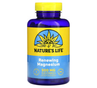 Nature's Life, Обновляющий магний, 500 мг, 180 растительных капсул