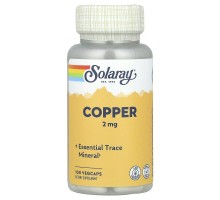 Мідь Solaray "Copper" 2 мг, 100 капсул