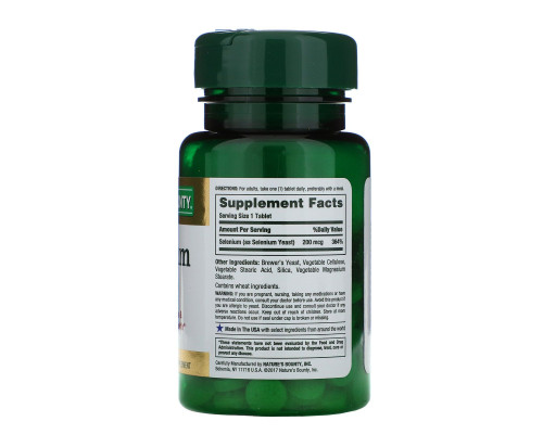 Селен, Nature's Bounty, 200 мкг, 100 таблеток