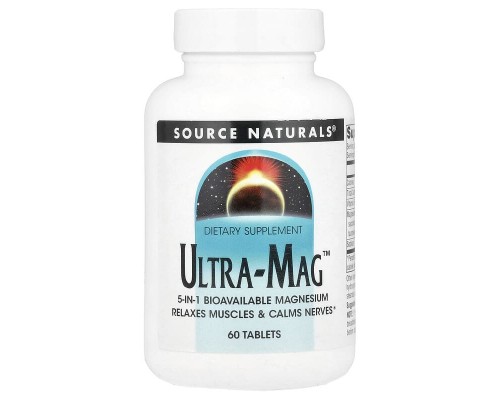 Комплекс Ультра-Маг Source Naturals (Ultra-Mag Magnesium Complex) 60 таблеток Комплекс Ультра-Маг Source Naturals (Ultra-Mag Magnesium Complex) 60 таблеток