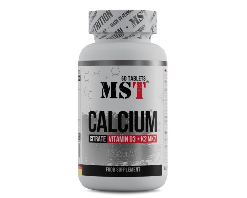 Цитрат кальцію Д3+К2 MK7 MST (Calcium citrate Vitamin D3 + K2 MK7) 60 таблеток Цитрат кальцію Д3+К2 MK7 MST (Calcium citrate Vitamin D3 + K2 MK7) 60 таблеток