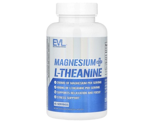 Магний+L-Теанин EVLution Nutrition, 90 растительных капсул Магний+L-Теанин EVLution Nutrition, 90 растительных капсул