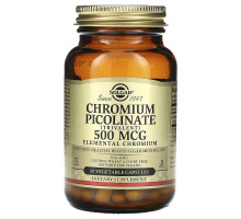 Хром пиколинат Solgar (Chromium Picolinate) 500 мкг 60 капсул