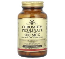 Хром пиколинат Solgar (Chromium Picolinate) 500 мкг 120 вегетарианских капсул