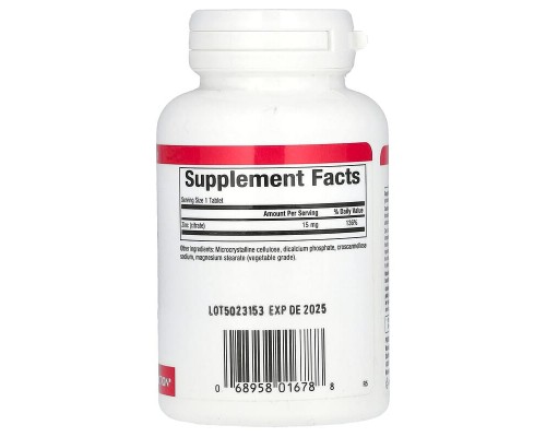 Цитрат цинку Natural Factors (Zinc Citrate) 15 мг, 90 таблеток Цитрат цинку Natural Factors (Zinc Citrate) 15 мг, 90 таблеток
