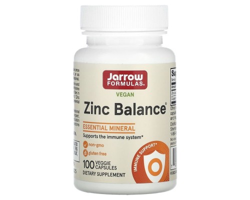 Цинк Баланс + Мідь Jarrow Formulas (Zinc Balance) 100 рослинних капсул Цинк Баланс + Мідь Jarrow Formulas (Zinc Balance) 100 рослинних капсул