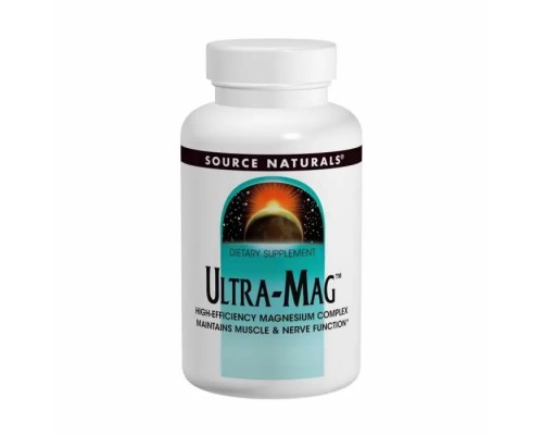 Магній, Ультра-Маг, Ultra-Mag Magnesium Complex. Source Naturals, 120 таблеток Магній, Ультра-Маг, Ultra-Mag Magnesium Complex. Source Naturals, 120 таблеток