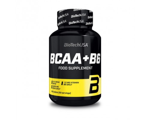 Амінокислота BCAA з вітаміном B6 BioTech USA, 100 таблеток Амінокислота BCAA з вітаміном B6 BioTech USA, 100 таблеток