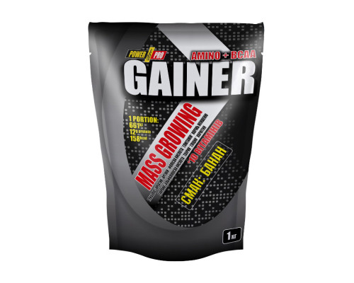 Гейнер Power Pro Super Mass Gainer 1 кг (вкус в ассортименте)