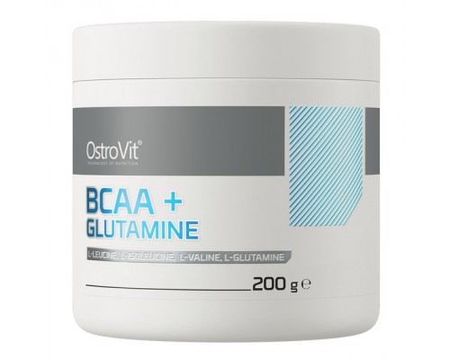 Аминокислоты BCAA + Глютамин OstroVit 200 г (вкус в ассортименте) Аминокислоты BCAA + Глютамин OstroVit 200 г (вкус в ассортименте)
